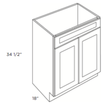 Special Order - 24" x 18" Vanity Arcadia White Shaker - V2418 Arcadia White Bathroom GHI SPACW Special Order Vanity Bases