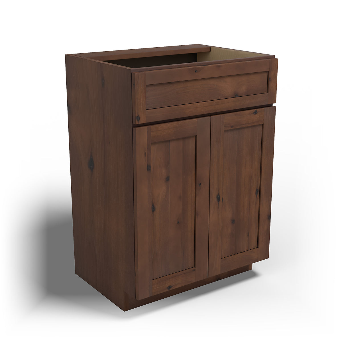 Special Order - 24" x 18" Vanity Base Rustic Walnut - V2418 Base Cabinets Bathroom GHI Rustic Walnut Special Order SPRWS Vanity Bases