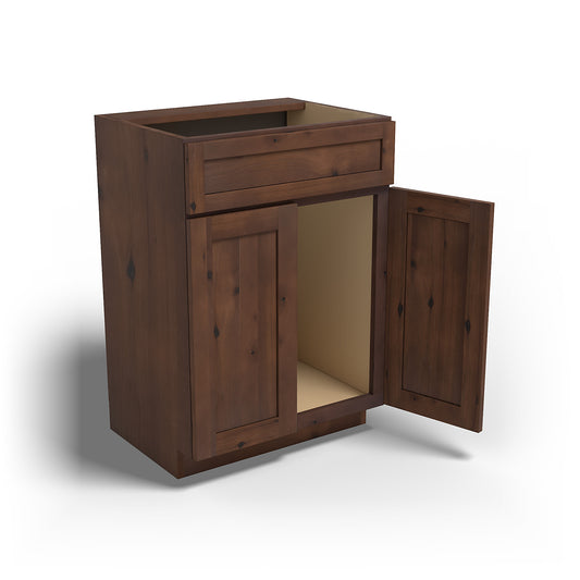 Special Order - 24" x 18" Vanity Base Rustic Walnut - V2418 Base Cabinets Bathroom GHI Rustic Walnut Special Order SPRWS Vanity Bases