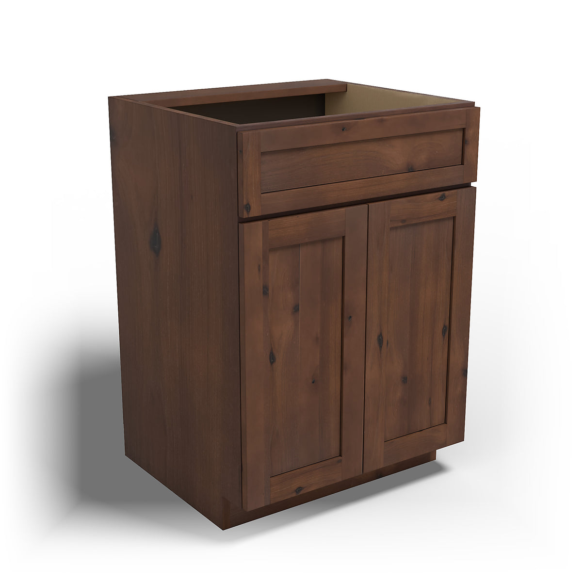Special Order - 24" x 21" Vanity Base Rustic Walnut - V2421 Base Cabinets Bathroom GHI Rustic Walnut Special Order SPRWS Vanity Bases