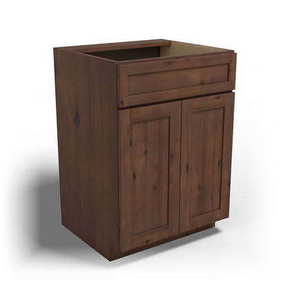 Special Order - 24" x 21" Vanity Base Rustic Walnut - V2421 Base Cabinets Bathroom GHI Rustic Walnut Special Order SPRWS Vanity Bases