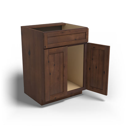 Special Order - 24" x 21" Vanity Base Rustic Walnut - V2421 Base Cabinets Bathroom GHI Rustic Walnut Special Order SPRWS Vanity Bases