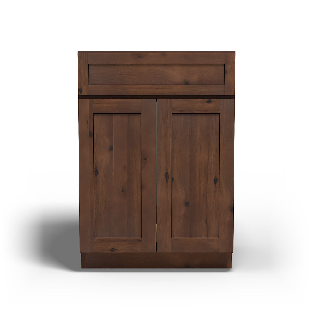 Special Order - 24" x 21" Vanity Base Rustic Walnut - V2421 Base Cabinets Bathroom GHI Rustic Walnut Special Order SPRWS Vanity Bases