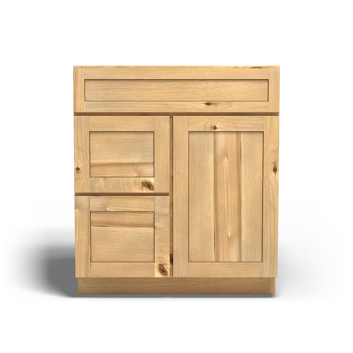 Special Order - 30" x 21" Left Drawers Vanity Base Frontier Shaker - V3021D-L