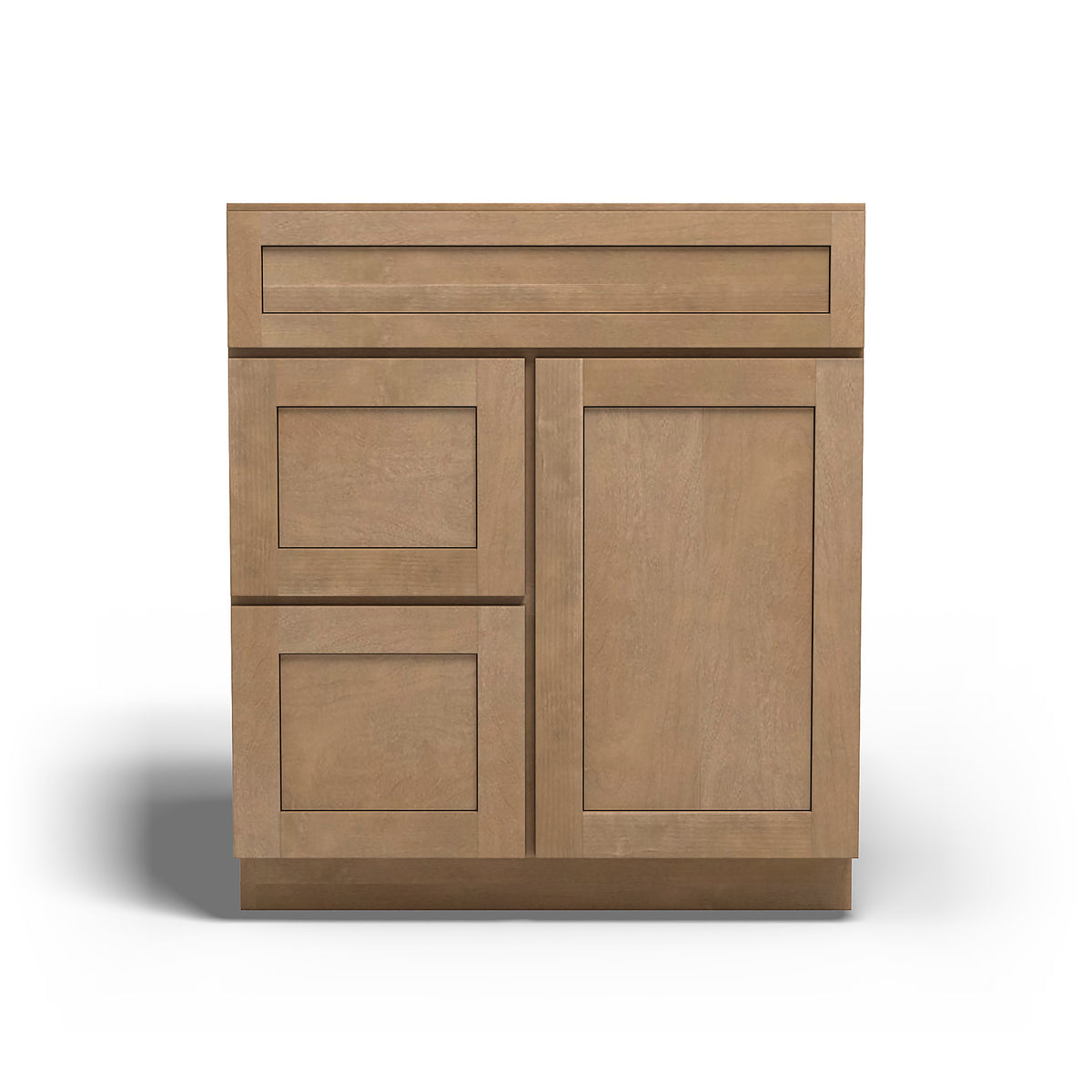 Special Order - 30" x 21" Left Drawers Vanity Base Sonona Sand - V3021D-L Base Cabinets Bathroom GHI Sonona Sand Special Order SPSNS Vanity Bases