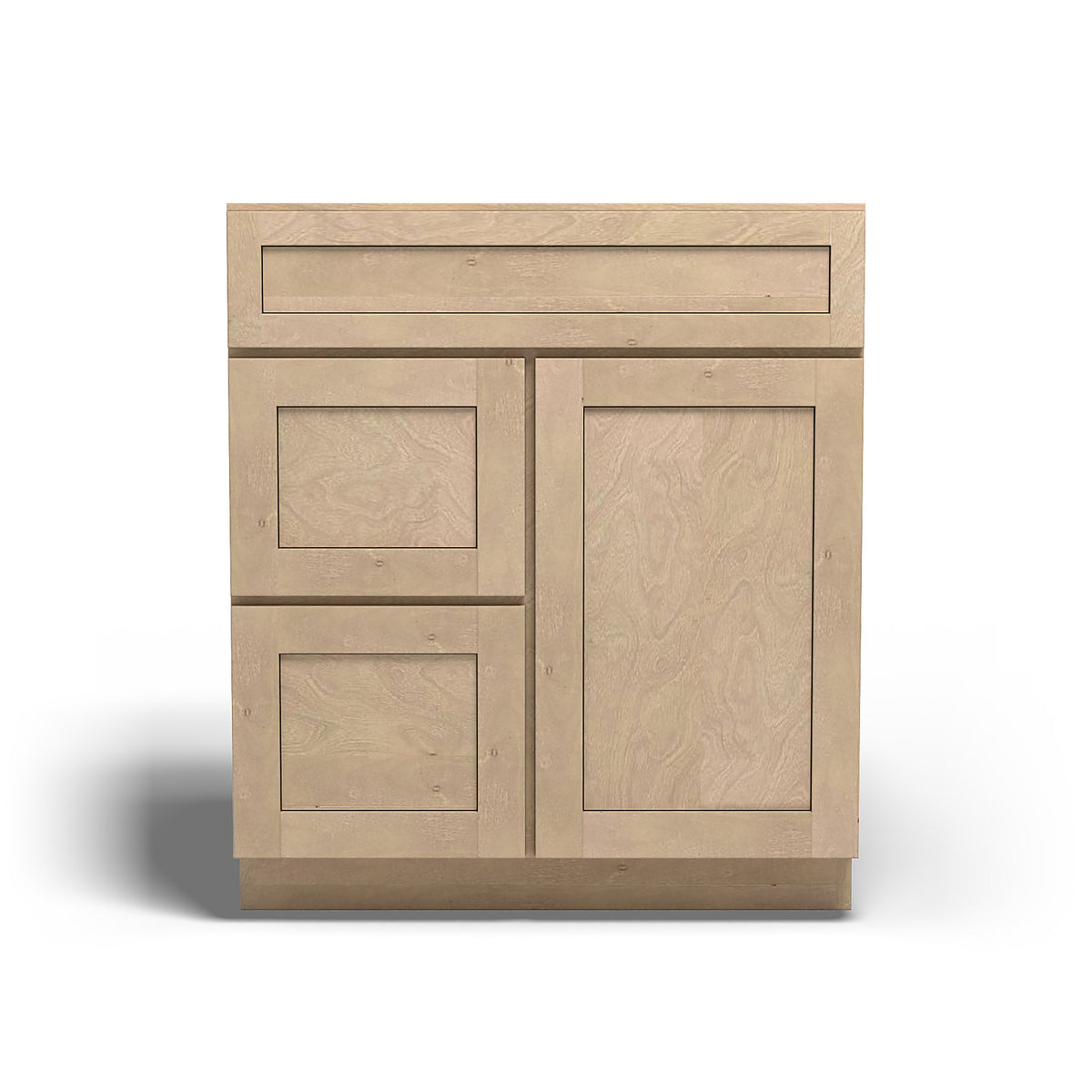 Special Order - 30" x 21" Left Drawers Vanity Base Sonona Wheat - V3021D-L