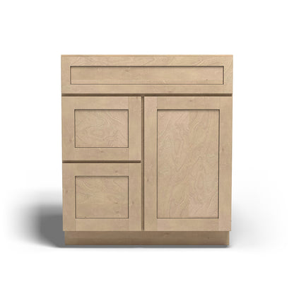 Special Order - 30" x 21" Left Drawers Vanity Base Sonona Wheat - V3021D-L