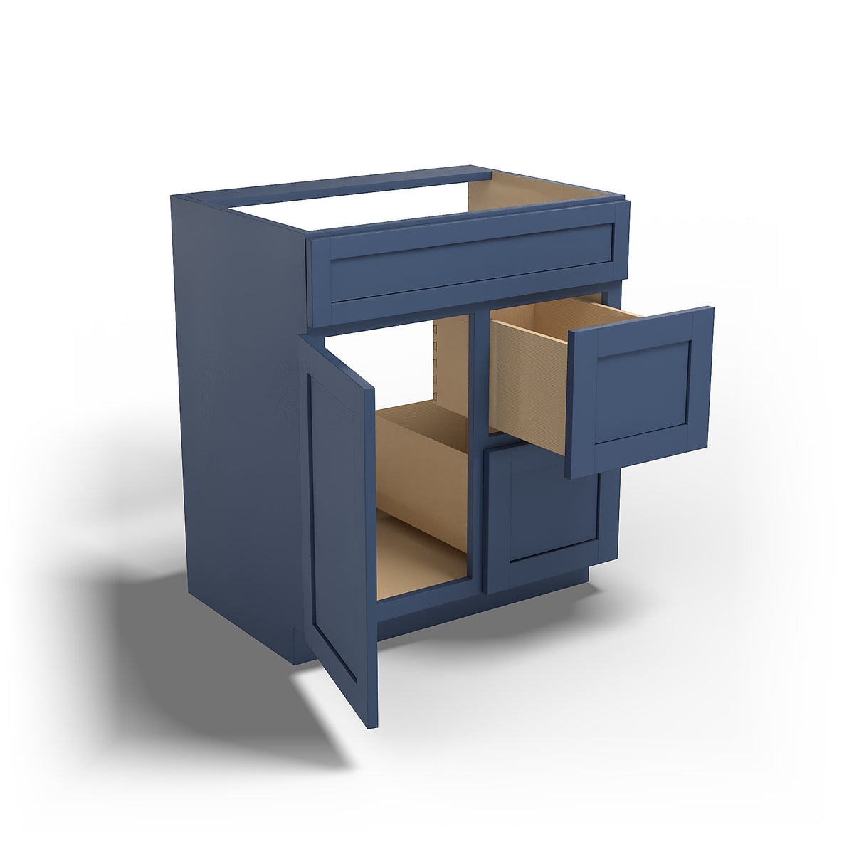 Special Order - 30" x 21" Vanity with Drawers Concord Blue - V3021D Base Cabinets Bathroom Concord Blue GHI SPCCB Special Order Vanity Bases