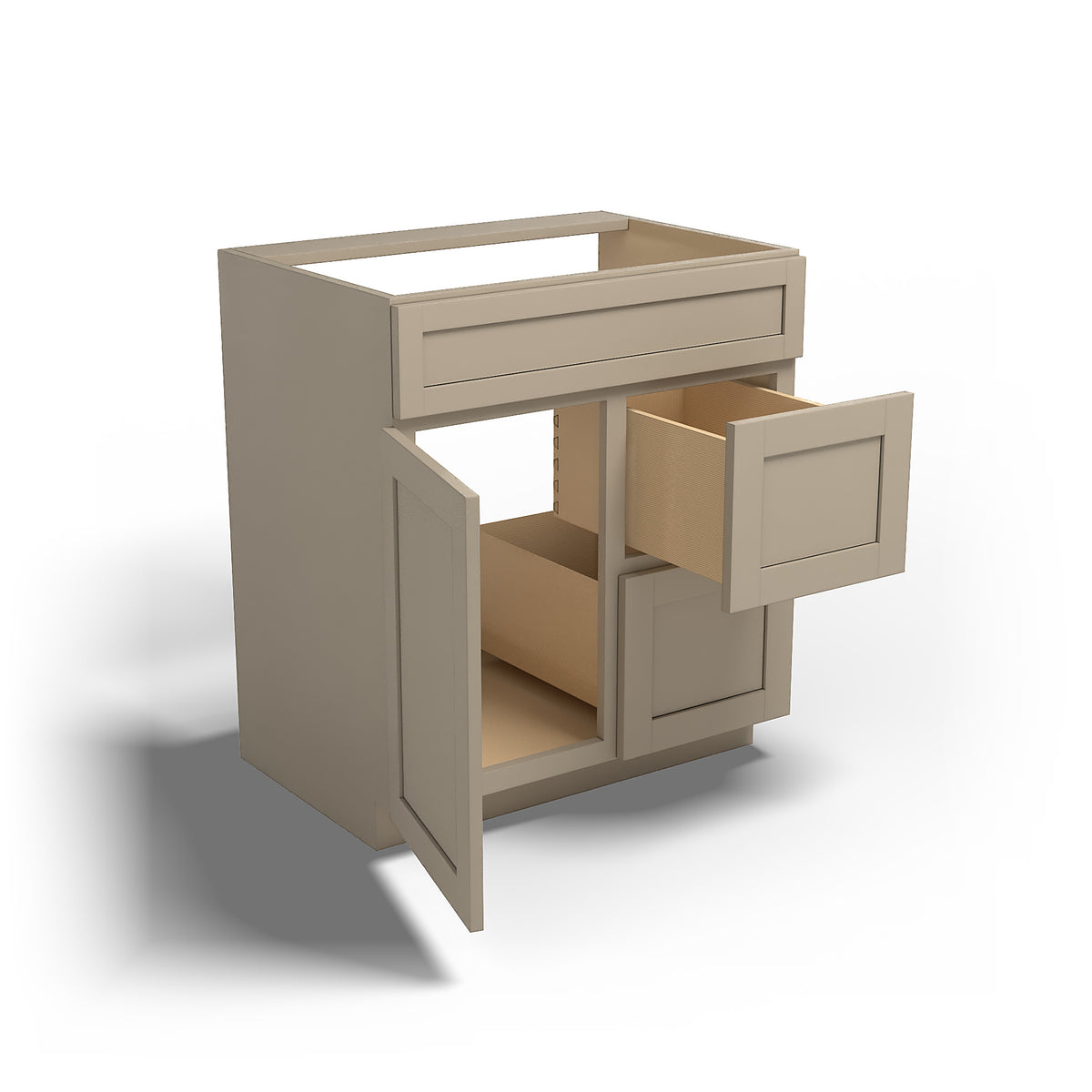 Special Order - 30" x 21" Vanity Base Mojave Shaker - V3021D Bathroom GHI Mojave Shaker Special Order SPMJS Vanity Bases