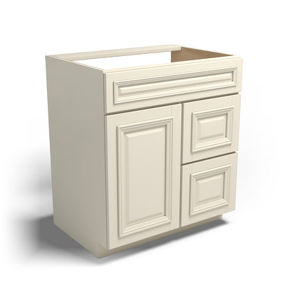 Special Order - 30" x 21" Vanity with Drawers Nantucket Linen - V3021D Base Cabinets Bathroom GHI Nantucket Linen Special Order SPNTL Vanity Bases