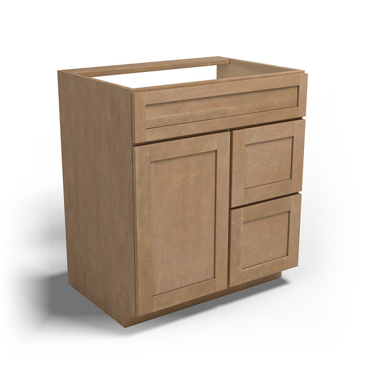 Special Order - 30" x 21" Vanity Base Sonona Sand - V3021D Base Cabinets Bathroom GHI Sonona Sand Special Order SPSNS Vanity Bases
