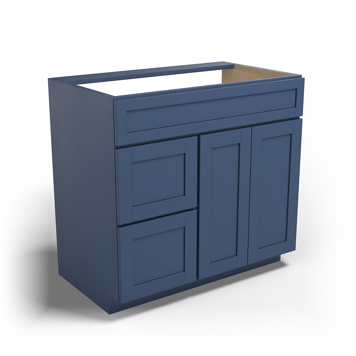 Special Order - 36" x 21" Vanity Base with Left Drawers Concord Blue - V3621D-L Base Cabinets Bathroom Concord Blue GHI SPCCB Special Order Vanity Bases