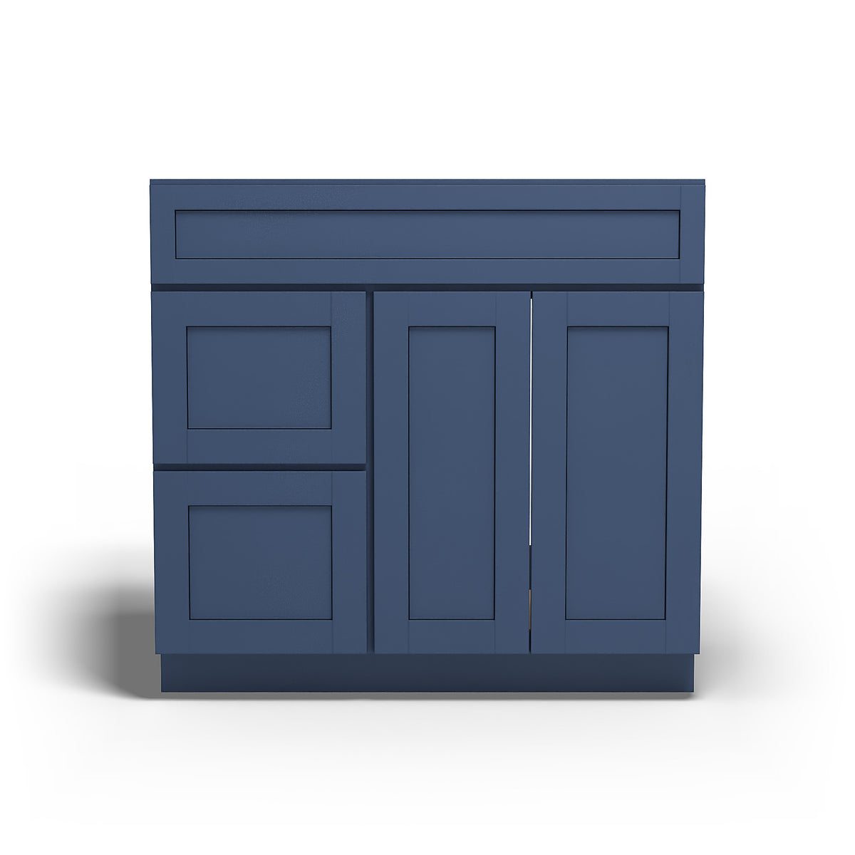 Special Order - 36" x 21" Vanity Base with Left Drawers Concord Blue - V3621D-L Base Cabinets Bathroom Concord Blue GHI SPCCB Special Order Vanity Bases