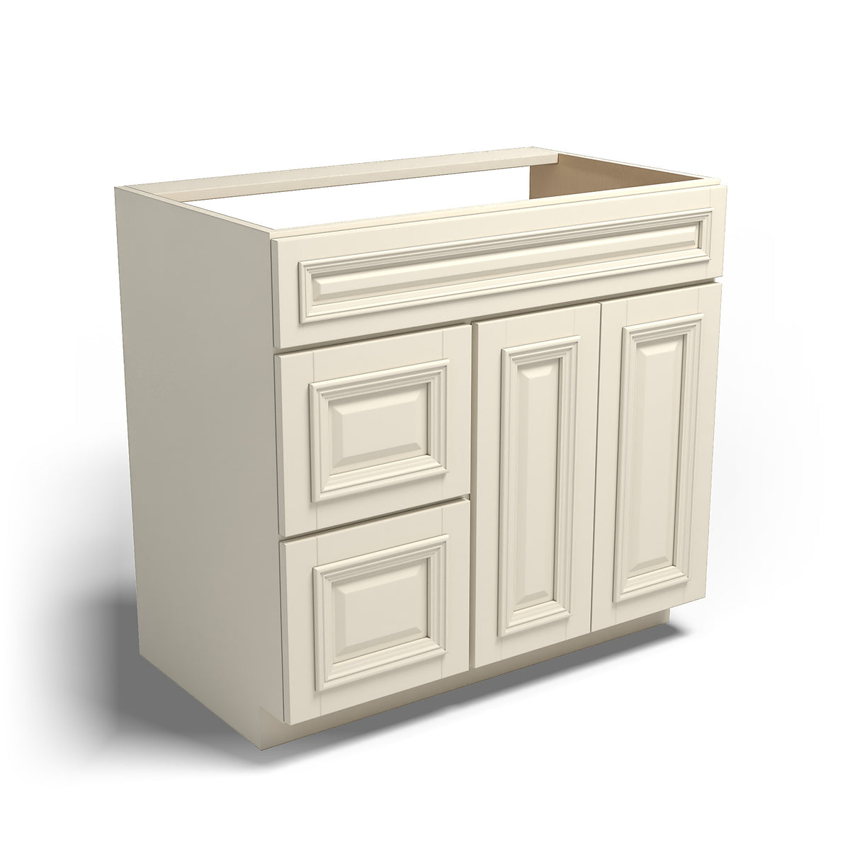 Special Order - 36" x 21" Vanity Base with Left Drawers Nantucket Linen - V3621D-L Bathroom GHI Nantucket Linen Special Order SPNTL Vanity Bases