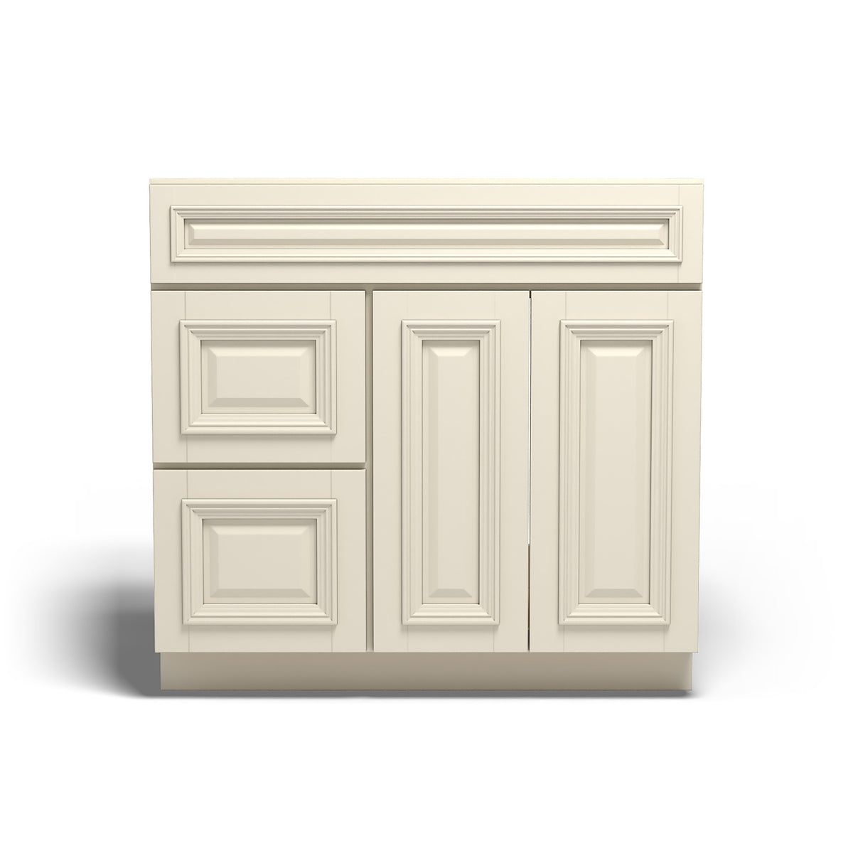 Special Order - 36" x 21" Vanity Base with Left Drawers Nantucket Linen - V3621D-L Bathroom GHI Nantucket Linen Special Order SPNTL Vanity Bases