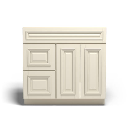 Special Order - 36" x 21" Vanity Base with Left Drawers Nantucket Linen - V3621D-L Bathroom GHI Nantucket Linen Special Order SPNTL Vanity Bases