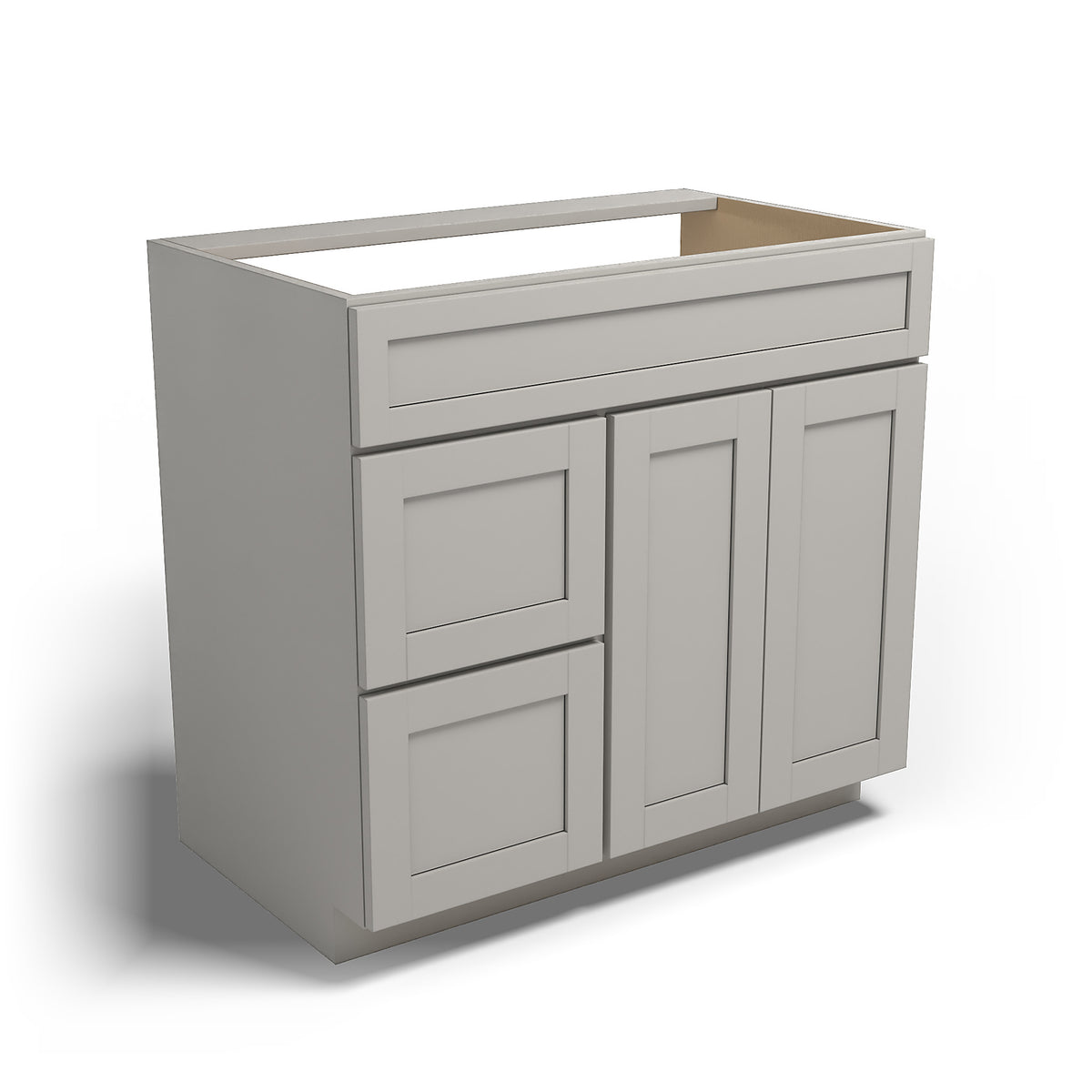 Special Order - 36" x 21" Vanity Base Left Drawers Stone Harbor Gray - V3621D-L Bathroom GHI Special Order SPSHG Stone Harbor Gray Vanity Bases