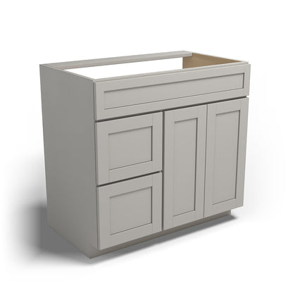 Special Order - 36" x 21" Vanity Base Left Drawers Stone Harbor Gray - V3621D-L Bathroom GHI Special Order SPSHG Stone Harbor Gray Vanity Bases