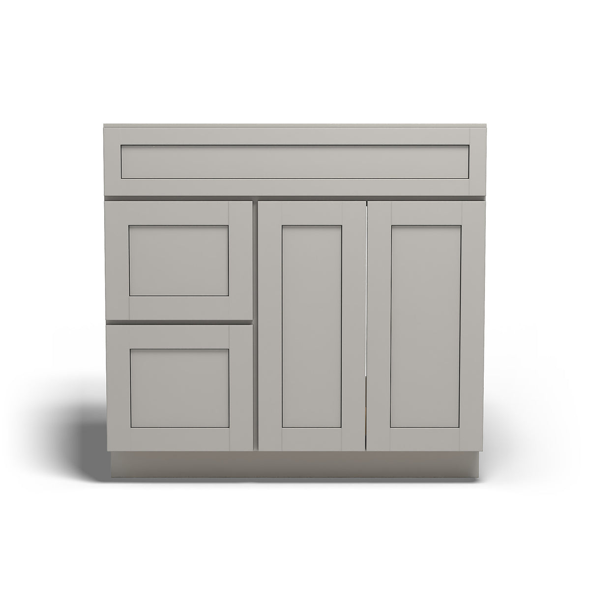 Special Order - 36" x 21" Vanity Base Left Drawers Stone Harbor Gray - V3621D-L Bathroom GHI Special Order SPSHG Stone Harbor Gray Vanity Bases