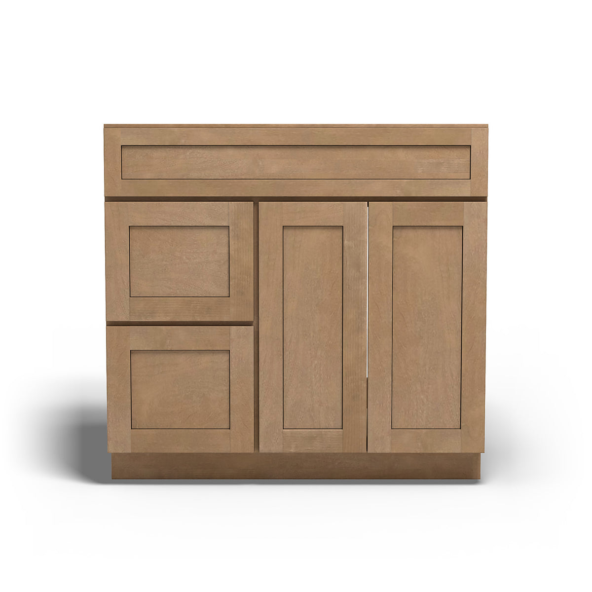 Special Order - 36" x 21" Left Drawers Vanity Base Sonona Sand - V3621D-L Base Cabinets Bathroom GHI Sonona Sand Special Order SPSNS Vanity Bases