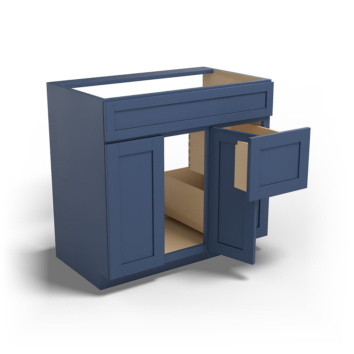 Special Order - 36" x 21" Vanity Base with Right Drawers Concord Blue - V3621D-R Base Cabinets Bathroom Concord Blue GHI SPCCB Special Order Vanity Bases