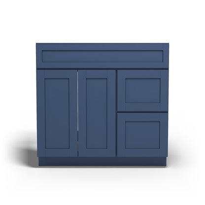 Special Order - 36" x 21" Vanity Base with Right Drawers Concord Blue - V3621D-R Base Cabinets Bathroom Concord Blue GHI SPCCB Special Order Vanity Bases