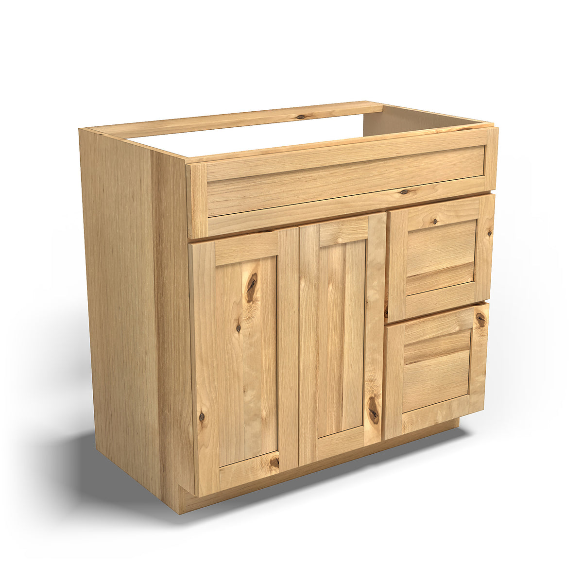 Special Order - 36" x 21" Right Drawers Vanity Base Frontier Shaker - V3621D-R Base Cabinets Bathroom Frontier Shaker GHI Special Order SPFTS Vanity Bases