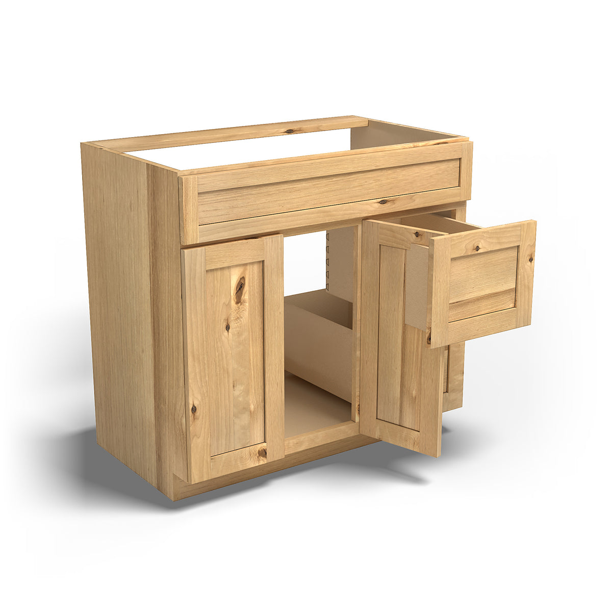 Special Order - 36" x 21" Right Drawers Vanity Base Frontier Shaker - V3621D-R Base Cabinets Bathroom Frontier Shaker GHI Special Order SPFTS Vanity Bases