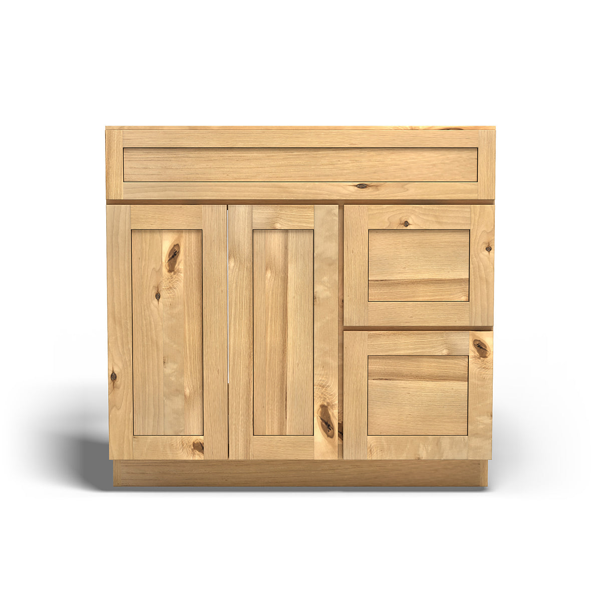 Special Order - 36" x 21" Right Drawers Vanity Base Frontier Shaker - V3621D-R Base Cabinets Bathroom Frontier Shaker GHI Special Order SPFTS Vanity Bases