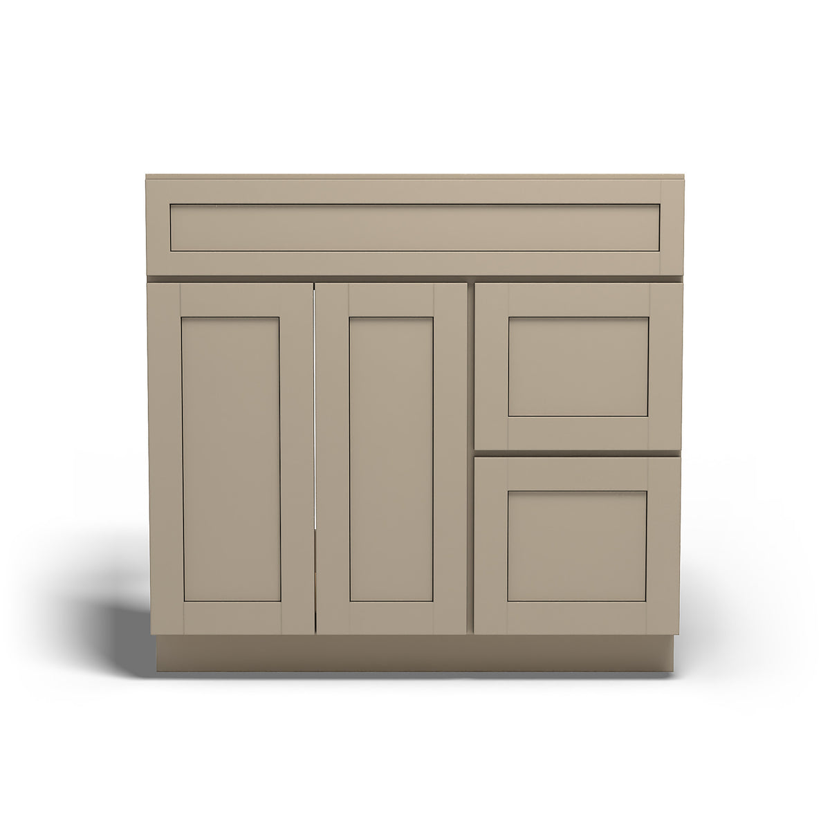Special Order - 36" x 21" Right Drawers Vanity Base Mojave Shaker - V3621D-R Bathroom GHI Mojave Shaker Special Order SPMJS Vanity Bases