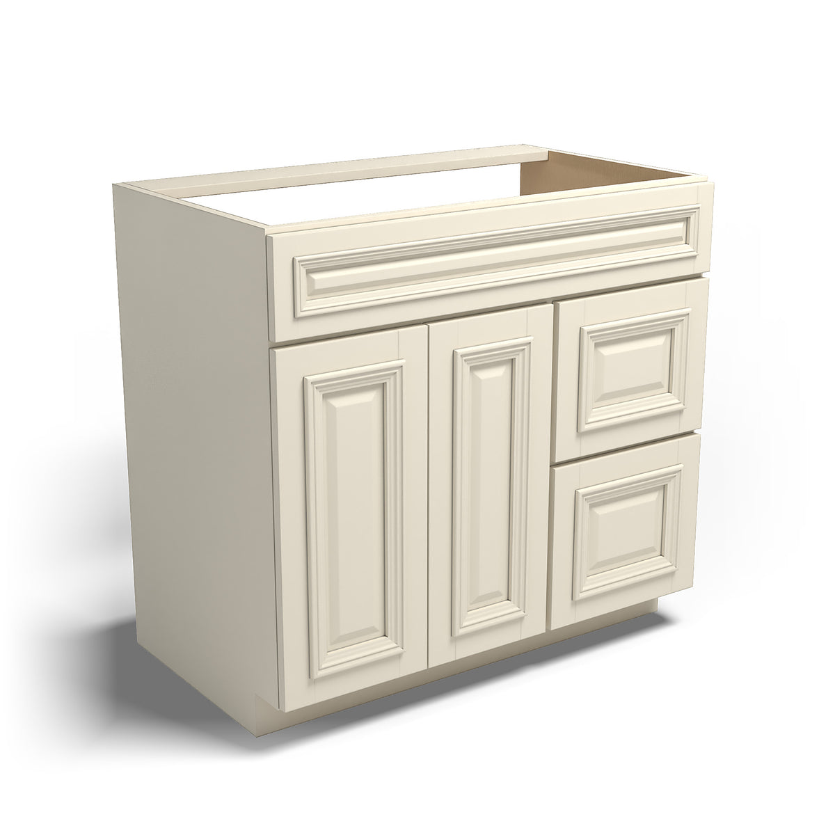 Special Order - 36" x 21" Vanity Base with Right Drawers Nantucket Linen - V3621D-R Bathroom GHI Nantucket Linen Special Order SPNTL Vanity Bases