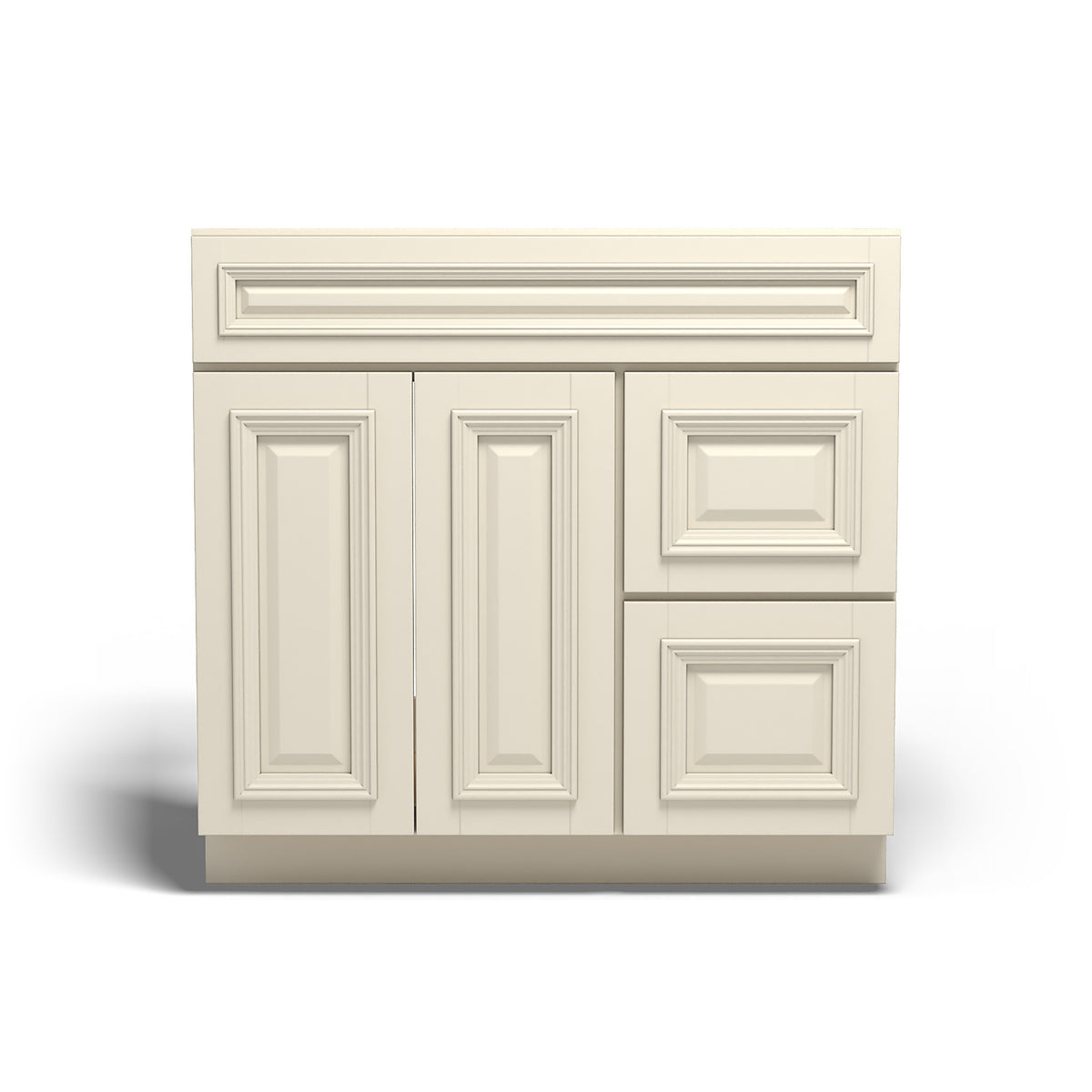 Special Order - 36" x 21" Vanity Base with Right Drawers Nantucket Linen - V3621D-R Bathroom GHI Nantucket Linen Special Order SPNTL Vanity Bases