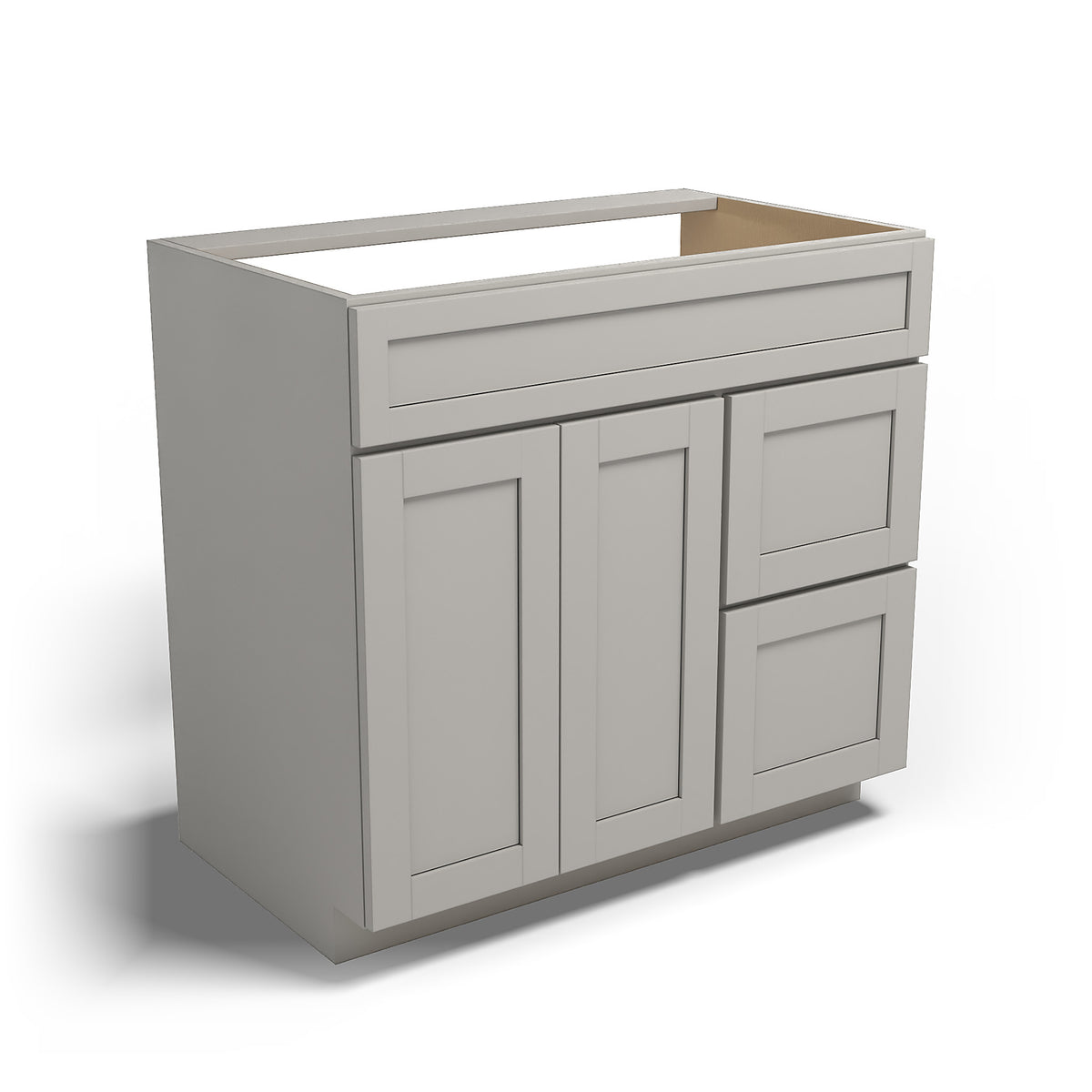 Special Order - 36" x 21" Vanity Base Right Drawers Stone Harbor Gray - V3621D-R Bathroom GHI Special Order SPSHG Stone Harbor Gray Vanity Bases