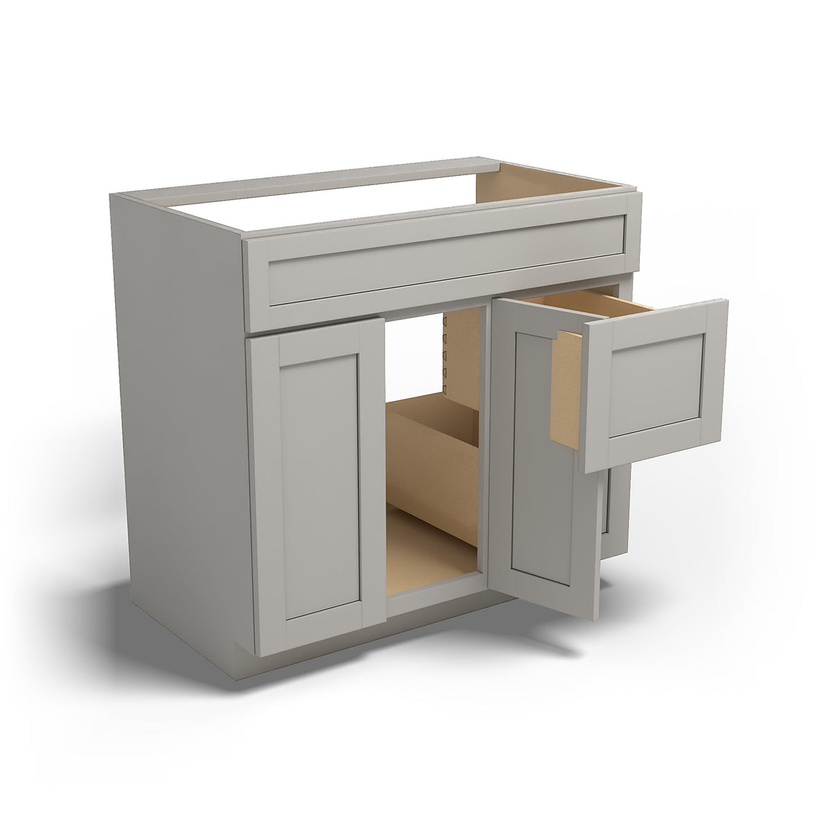 Special Order - 36" x 21" Vanity Base Right Drawers Stone Harbor Gray - V3621D-R Bathroom GHI Special Order SPSHG Stone Harbor Gray Vanity Bases
