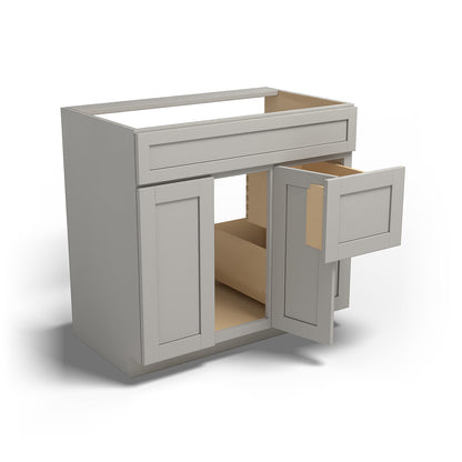 Special Order - 36" x 21" Vanity Base Right Drawers Stone Harbor Gray - V3621D-R Bathroom GHI Special Order SPSHG Stone Harbor Gray Vanity Bases