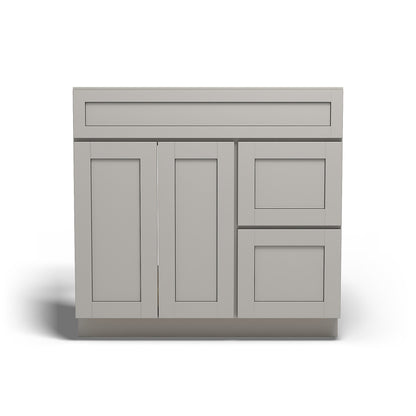 Special Order - 36" x 21" Vanity Base Right Drawers Stone Harbor Gray - V3621D-R Bathroom GHI Special Order SPSHG Stone Harbor Gray Vanity Bases