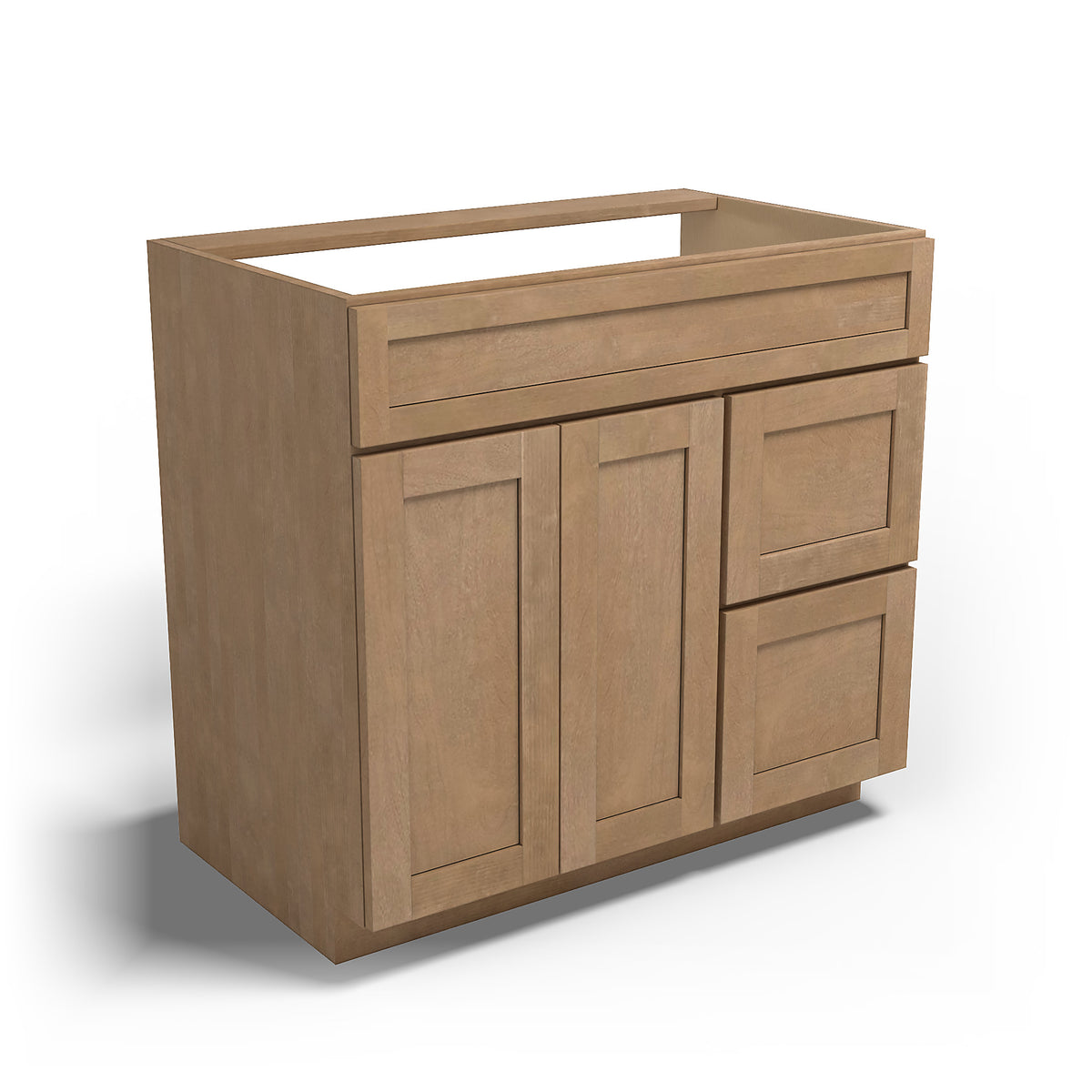 Special Order - 36" x 21" Right Drawers Vanity Base Sonona Sand - V3621D-R Base Cabinets Bathroom GHI Sonona Sand Special Order SPSNS Vanity Bases