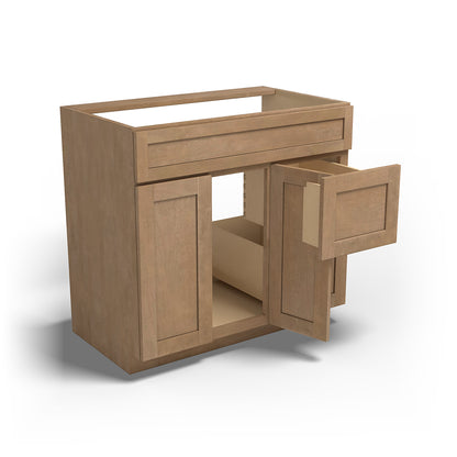 Special Order - 36" x 21" Right Drawers Vanity Base Sonona Sand - V3621D-R Base Cabinets Bathroom GHI Sonona Sand Special Order SPSNS Vanity Bases