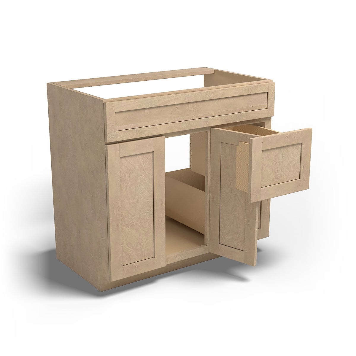 Special Order - 36" x 21" Right Drawers Vanity Base Sonona Wheat - V3621D-R Base Cabinets Bathroom GHI Sonona Wheat Special Order SPSNW Vanity Bases