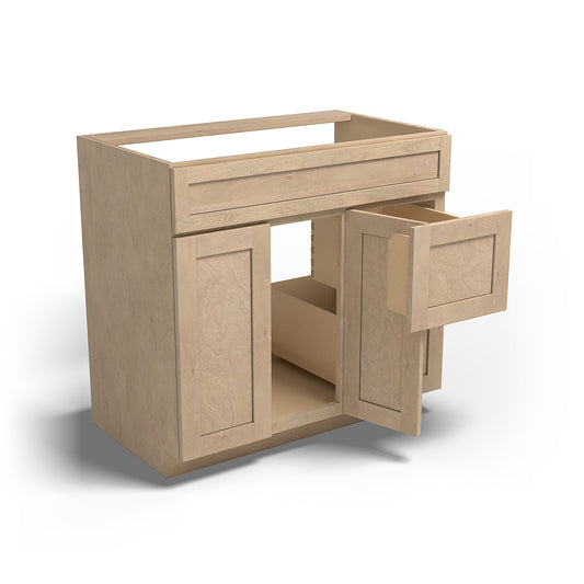 Special Order - 36" x 21" Right Drawers Vanity Base Sonona Wheat - V3621D-R Base Cabinets Bathroom GHI Sonona Wheat Special Order SPSNW Vanity Bases