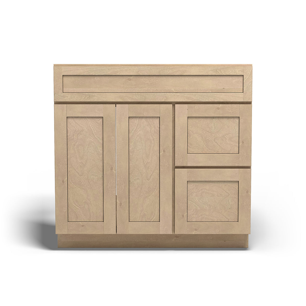 Special Order - 36" x 21" Right Drawers Vanity Base Sonona Wheat - V3621D-R Base Cabinets Bathroom GHI Sonona Wheat Special Order SPSNW Vanity Bases