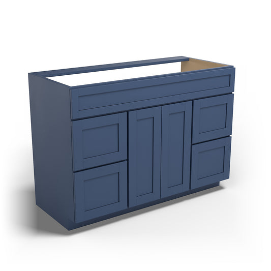 Special Order - 48" x 21" Vanity with Drawers Concord Blue - V4821D Base Cabinets Bathroom Concord Blue GHI SPCCB Special Order Vanity Bases