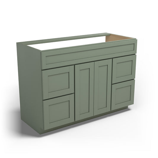 Special Order - 48" x 21" Vanity with Drawers Forest Green - V4821D