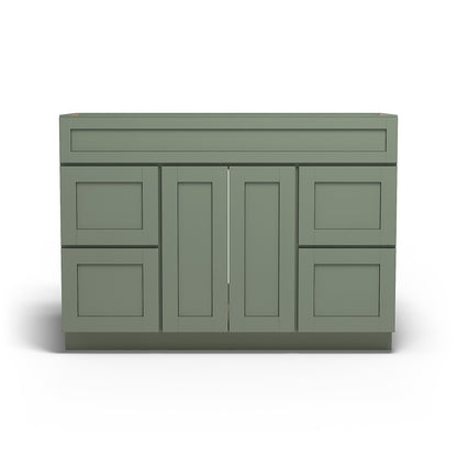 Special Order - 48" x 21" Vanity with Drawers Forest Green - V4821D