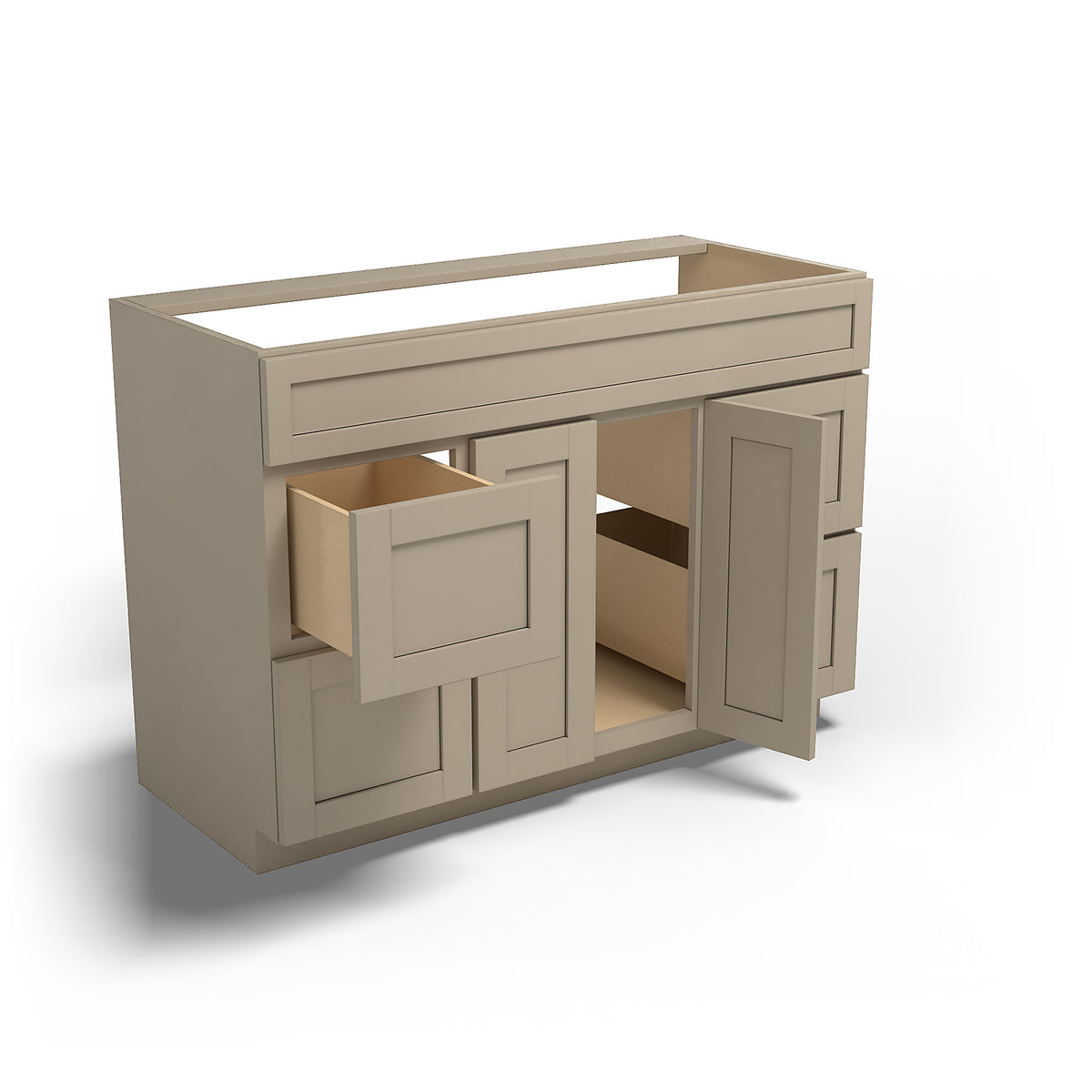 Special Order - 48" x 21" Vanity Base Mojave Shaker - V4821D Bathroom GHI Mojave Shaker Special Order SPMJS Vanity Bases