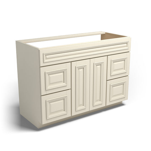 Special Order - 48" x 21" Vanity with Drawers Nantucket Linen - V4821D Base Cabinets Bathroom GHI Nantucket Linen Special Order SPNTL Vanity Bases