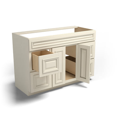 Special Order - 48" x 21" Vanity with Drawers Nantucket Linen - V4821D Base Cabinets Bathroom GHI Nantucket Linen published-all-channels Special Order SPNTL Vanity Bases