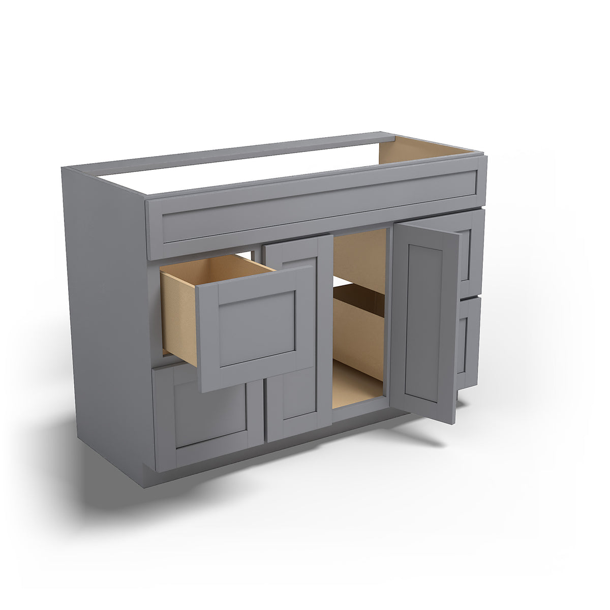 Special Order - 48" x 21" Vanity Base Pacific Gray - V4821D Bathroom GHI Pacific Gray published-all-channels Special Order SPPGS Vanity Bases