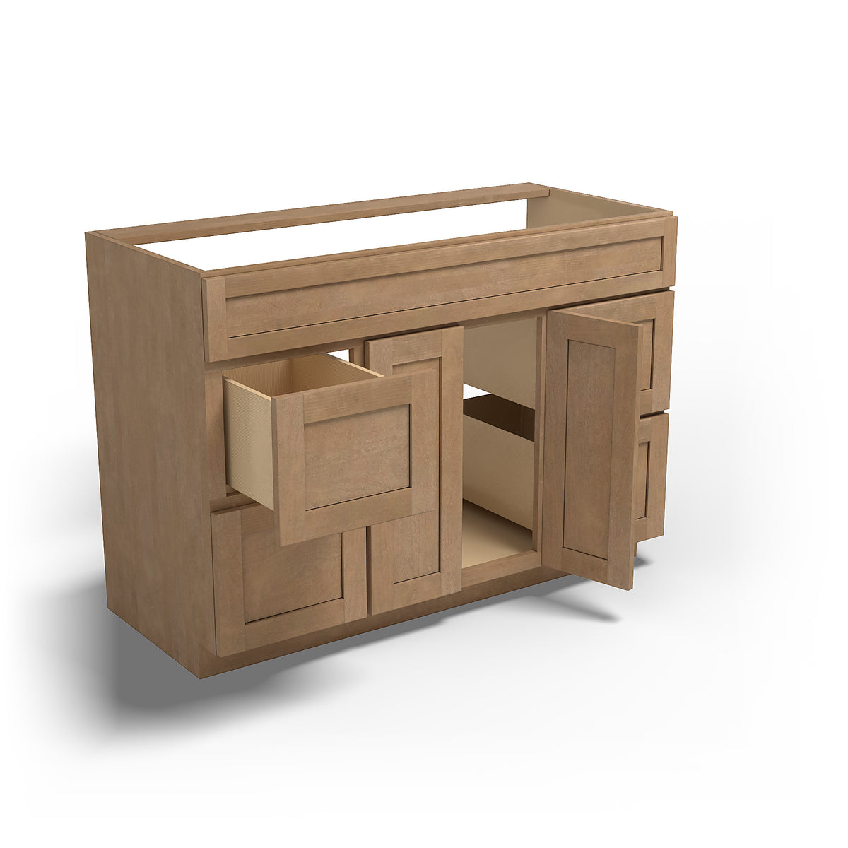 Special Order - 48" x 21" Vanity Base Sonona Sand - V4821D Base Cabinets Bathroom GHI Sonona Sand Special Order SPSNS Vanity Bases