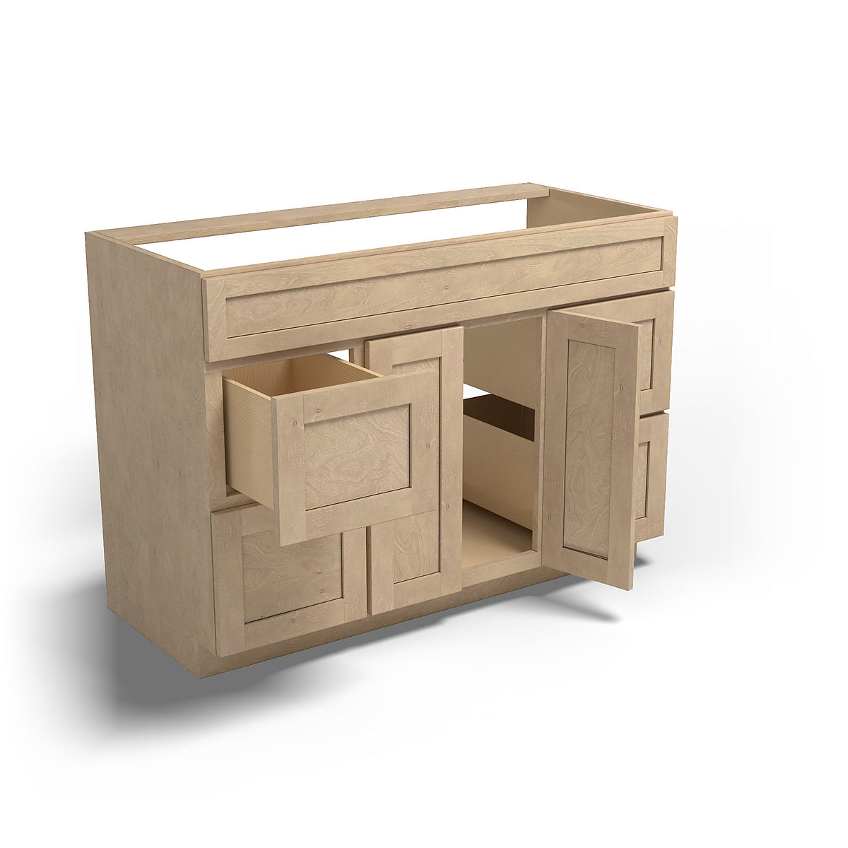 Special Order - 48" x 21" Vanity Base Sonona Wheat - V4821D Base Cabinets Bathroom GHI Sonona Wheat Special Order SPSNW Vanity Bases